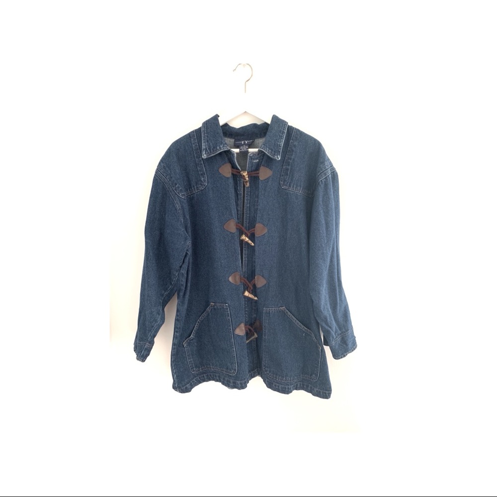 Vintage Plus Size Denim Chore Coat